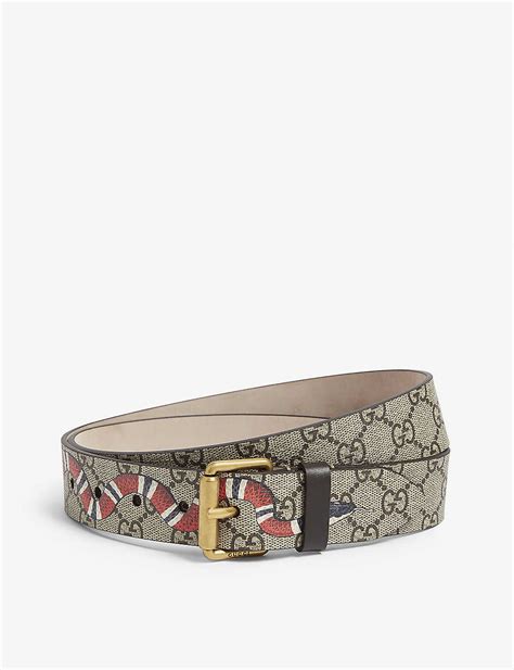 gucci snake gg supreme canvas belt|gucci belt.